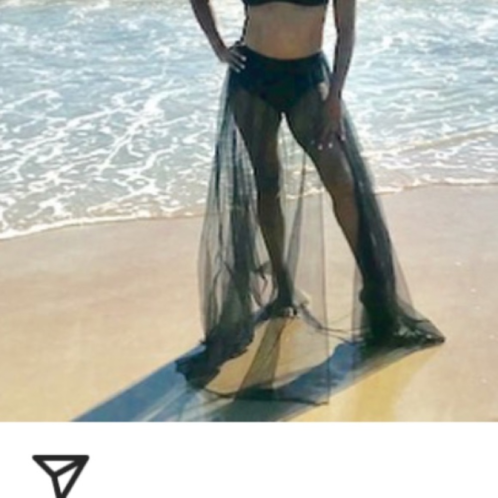 Skirt bathing suit bottom with long cover up - Picture 6 of 6